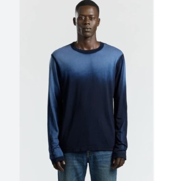 NWT Mens Cotton Citizen Bowie Long Sleeve Tee, Ocean Mix Blue | Size XL - Picture 1 of 6